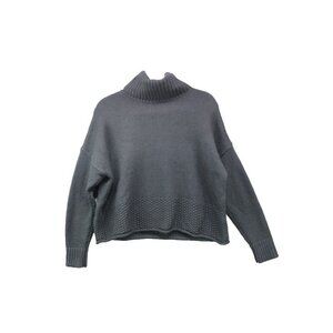 Madewell Turtleneck Oversized Sweater-Small-Cropped-Merino Wool Blend-Boho